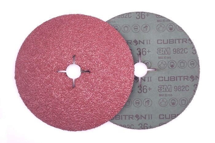 Круги фибровые шлифовальные 3шт, 982С Cubitron II (125х22 мм; 36+) 3М 7000028191