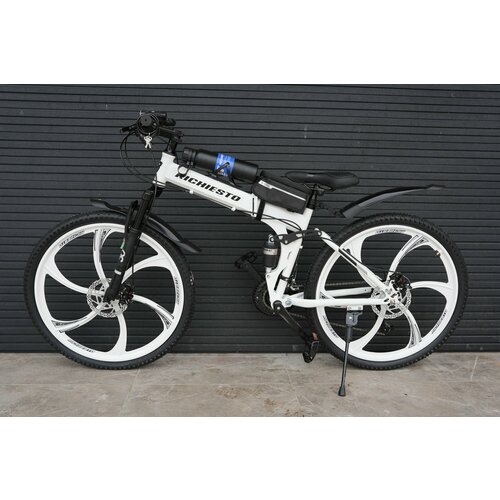 Велосипед двухподвесной складной RICHIESTO 17 дюймов белый 26 дюймов 3050000₽