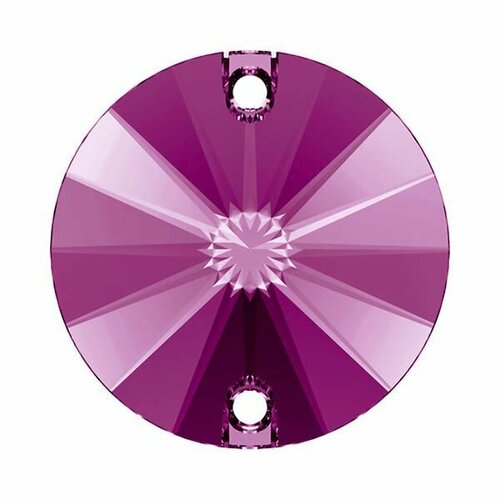 Нашивные кристаллы Swarovski 10мм 3200, Fuchsia (502), 10шт