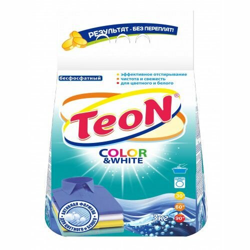 Teon Стиральный порошок Color&White, Универсал, 3000 г