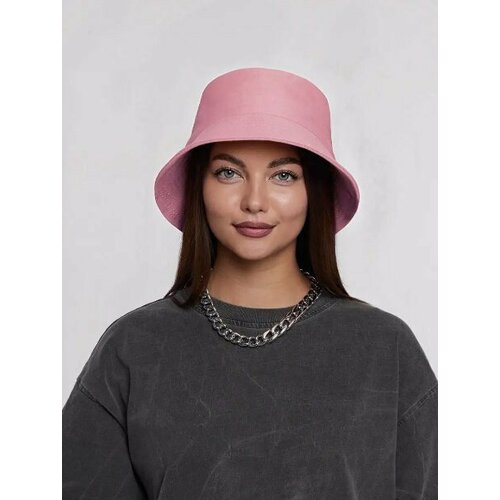 шляпа от солнца ht3574 с широкими полями женская модная панама с однотонным кружевом элегантная пляжная панама лето 2021 Панама , размер 56/58, розовый