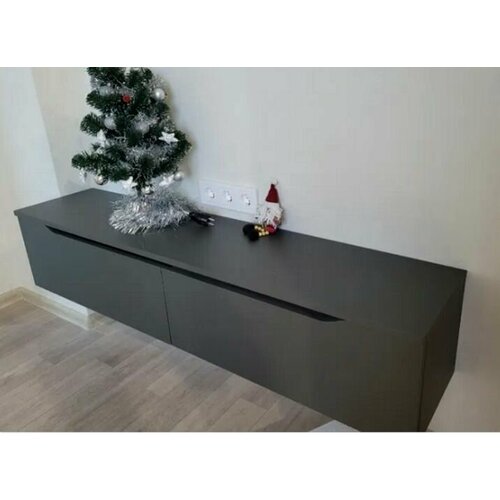 Тумба под телевизор суперматовый графит МДФ 14700₽