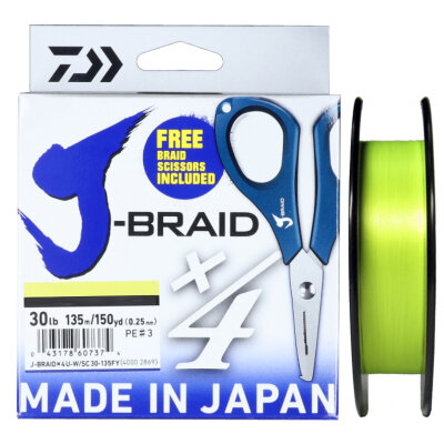 Плетеный шнур DAIWA J-Braid X4E-W/SC d=0.1 мм, 135 м, 3.8 кг, dark green, 1 шт.