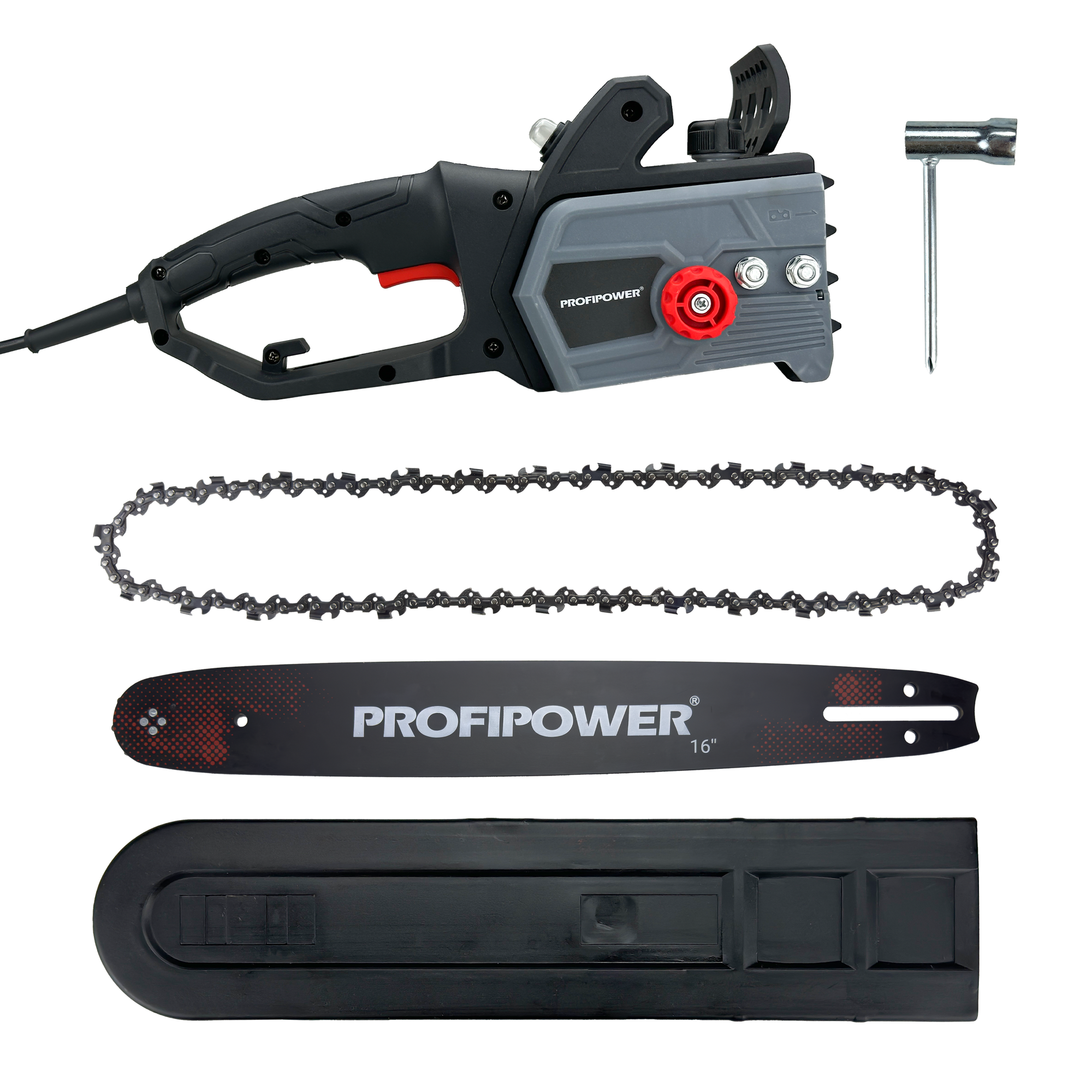 Пила цепная электрическая PROFIPOWER PEC-2200 2200Вт 16" 59 зв. шаг 3/8" T0030 - фотография № 7