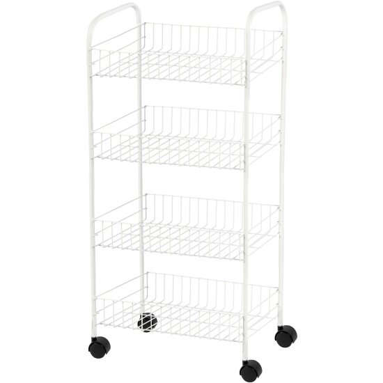 фото Полка-этажерка HARMONIA четыре уровня 41х30,4х85 см белый (0214-H)