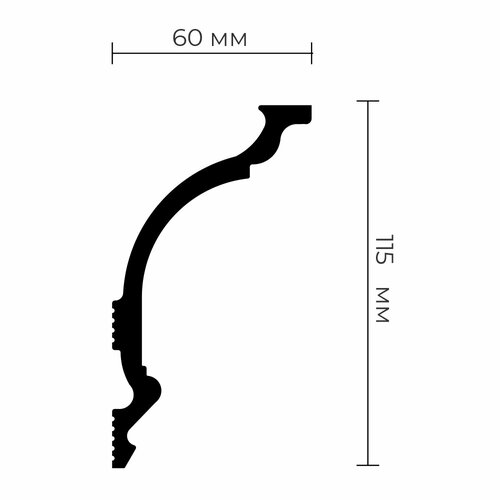 Потолочный плинтус (карниз) праймдекор R02-130