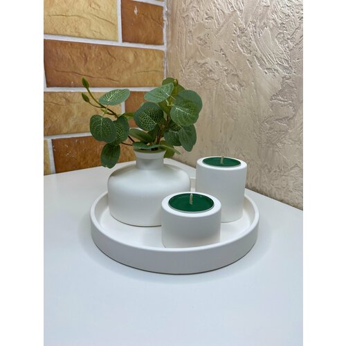 Ваза для сухоцветов гипсовая на подставке 950₽