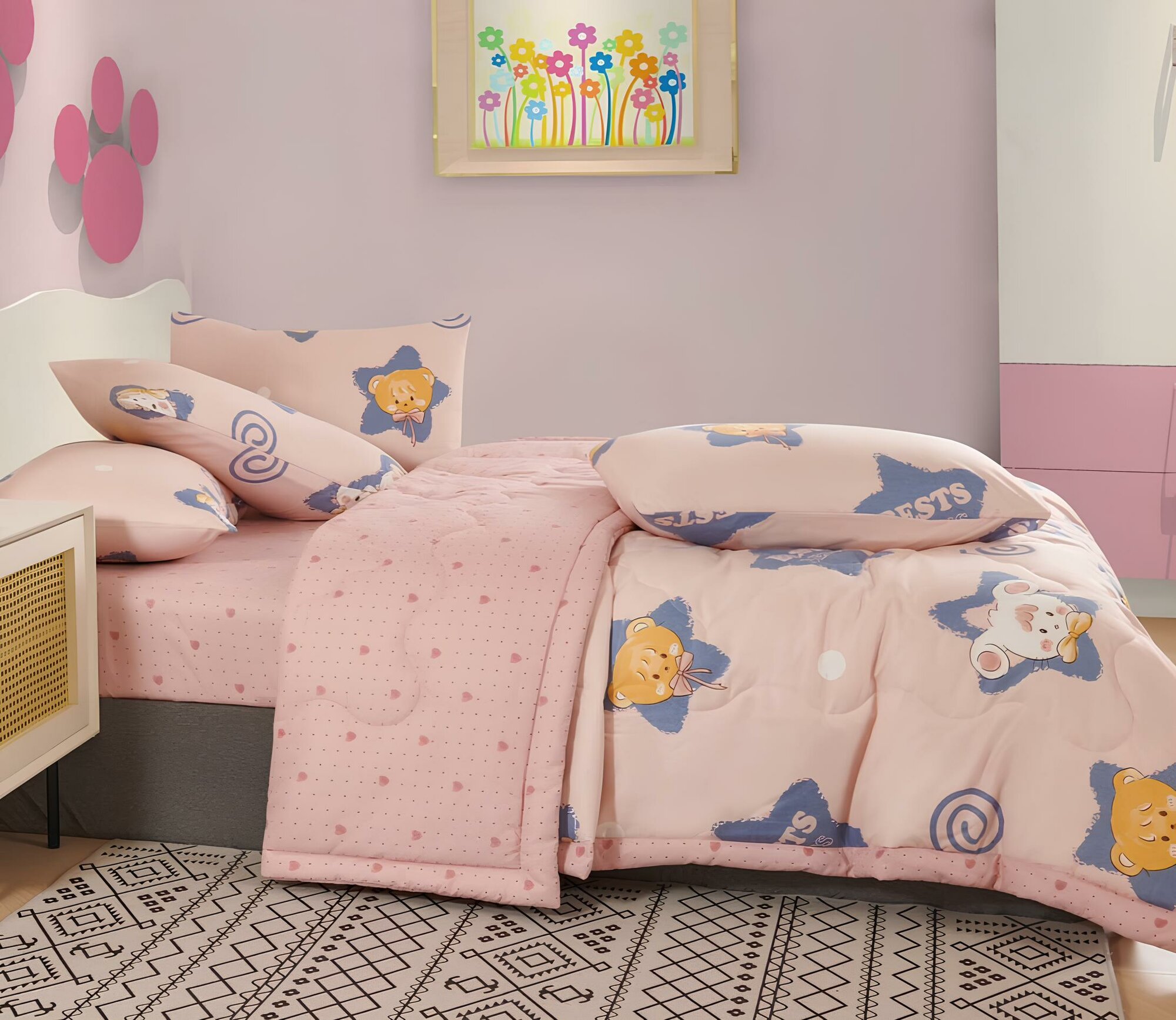 Постельное белье с одеялом детское 1,5-спальное