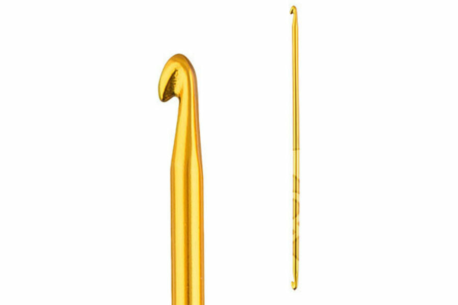 Крючок GAMMA для тунисского вязания, двухсторонний, d3,5мм, 14,5см, 1шт