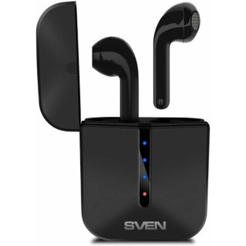 SVEN E-335B, черный (Bluetooth, TWS, зарядный кейс) беспроводные микрофоны с bluetooth и аудиоприемником skydisco mic wl205