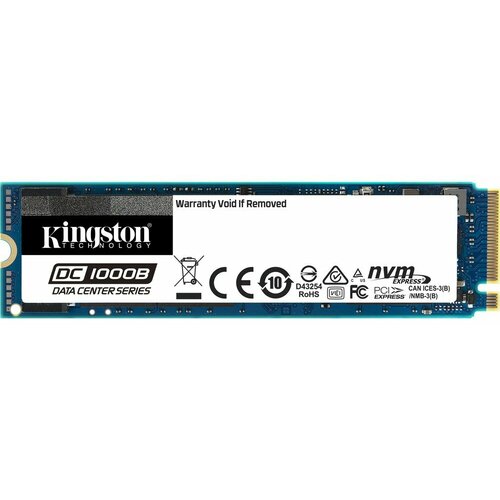 Kingston DC1000B (SEDC1000BM8/240G), Твердотельный накопитель твердотельный накопитель ssd foxline x5 e15t 256gb m 2 22x80mm nvme pcie 3 0 x4 3d tlc r w 3200 1200mb s iops 200 000 100 000 tbw 200