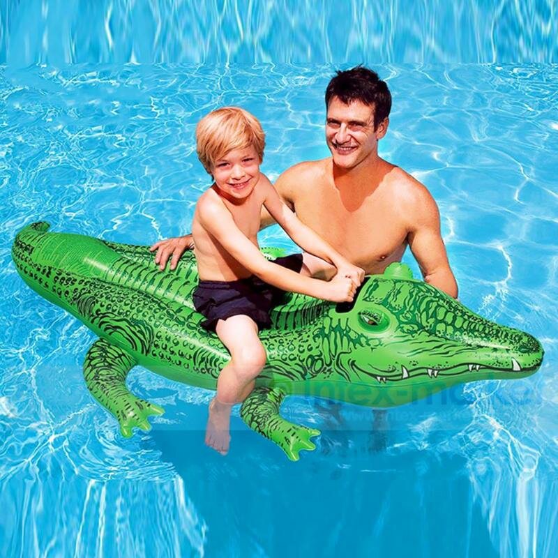 Надувной плотик "Крокодил" 168х86см, плот для детей от 3-х лет, зеленого цвета
