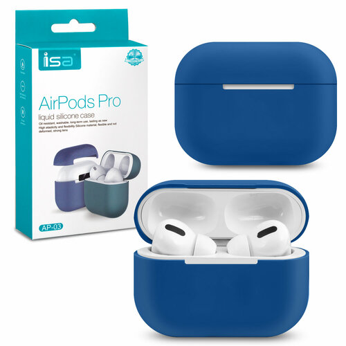 Чехол для наушников / Чехол для Airpods Pro Silicon Case ISA Blue Horizon