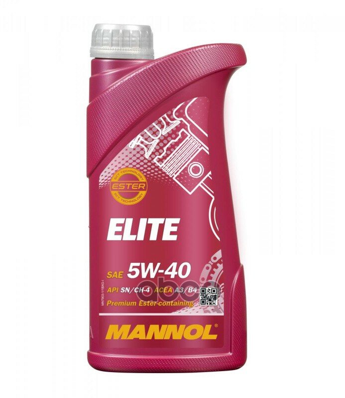 MANNOL 7903-1 Mannol Синтетическое Моторное Маслоelite 5W40 Sn/Cf 1Л. Mb 229.3/ 226.5; Bmw Ll-01/-98; Mb-Approval 229.5; Po.