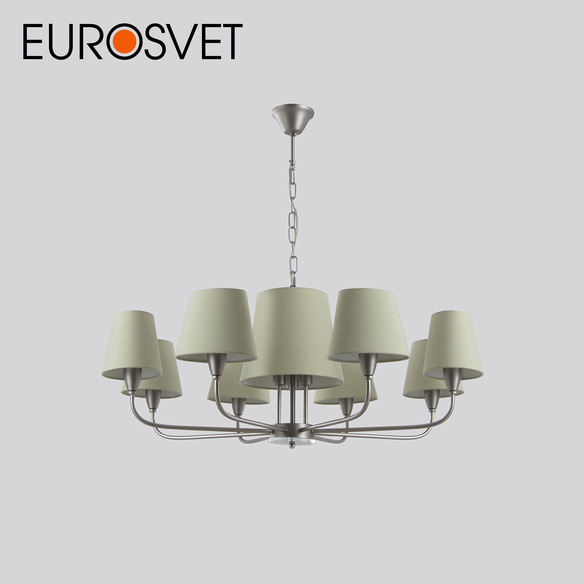 Люстра / Подвесной светильник Eurosvet Milos 60153, 11 ламп, цвет никель
