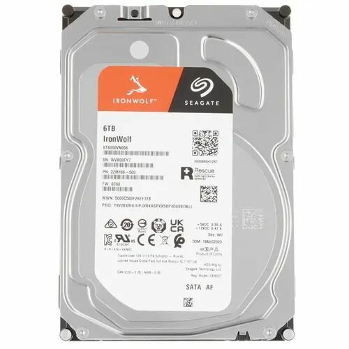 Жесткий диск 3.5" 6TB Seagate IronWolf NAS ST6000VN006 (actual)