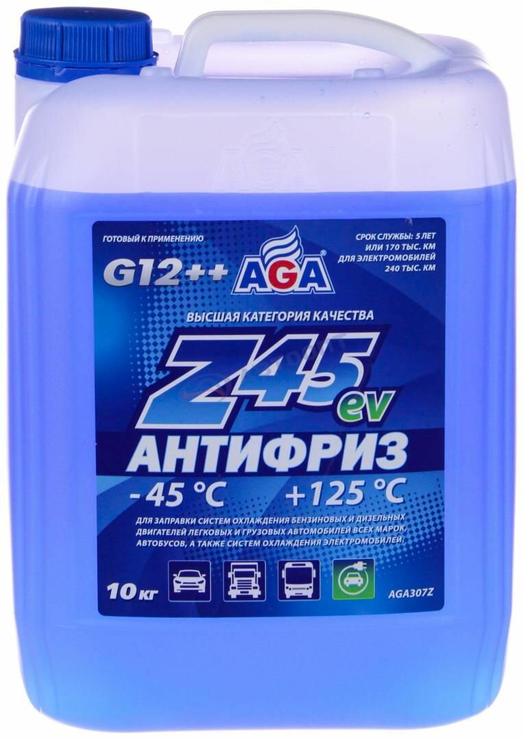 Антифриз Готовый К Применению Синий -45С 10 Кг G-12++ Aga Antifreeze Aga-Z45 Premix AGA арт. aga307z