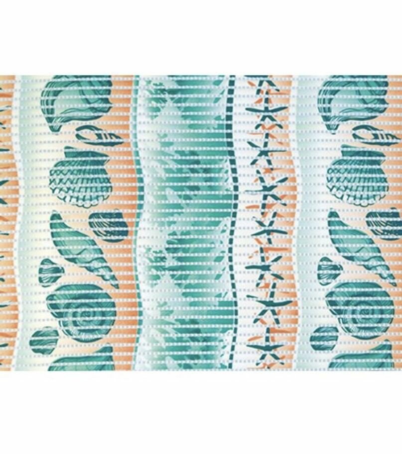 фото Коврик для ванной и туалета напольный из вспененного ПВХ 65 х 120см зигзаг коричневый