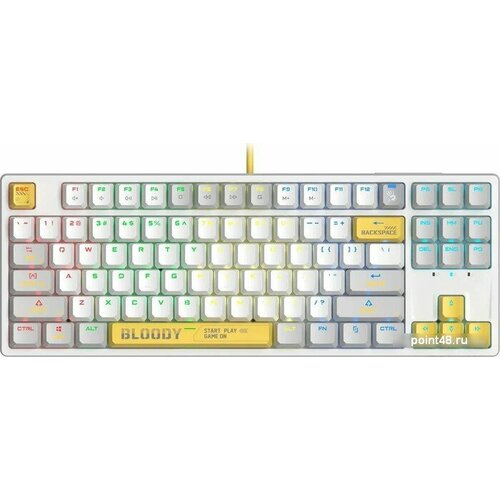 Клавиатура A4Tech Bloody S87 Energy White Bloody BLMS Red Plus 773600₽