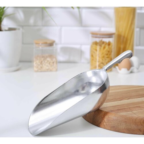 Совок для сыпучих продуктов алюминиевый h 31 см 928₽