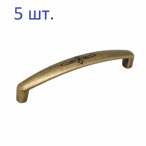 Ручка-скоба 96мм, 105*13*24мм, оксидированная бронза, 5 шт.