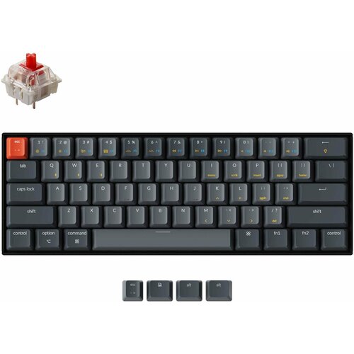 Беспроводная клавиатура Keychron K12 Grey RGB Gateron G pro Red Switch RU 10704₽