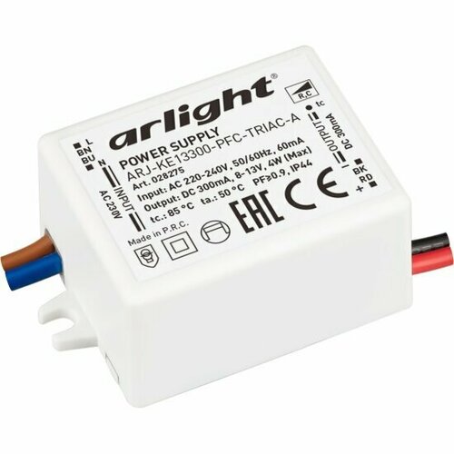 Драйвер Arlight ARJ-KE13300-PFC-Triac-A 8-13V 4W 44 IP 0,3A 028275