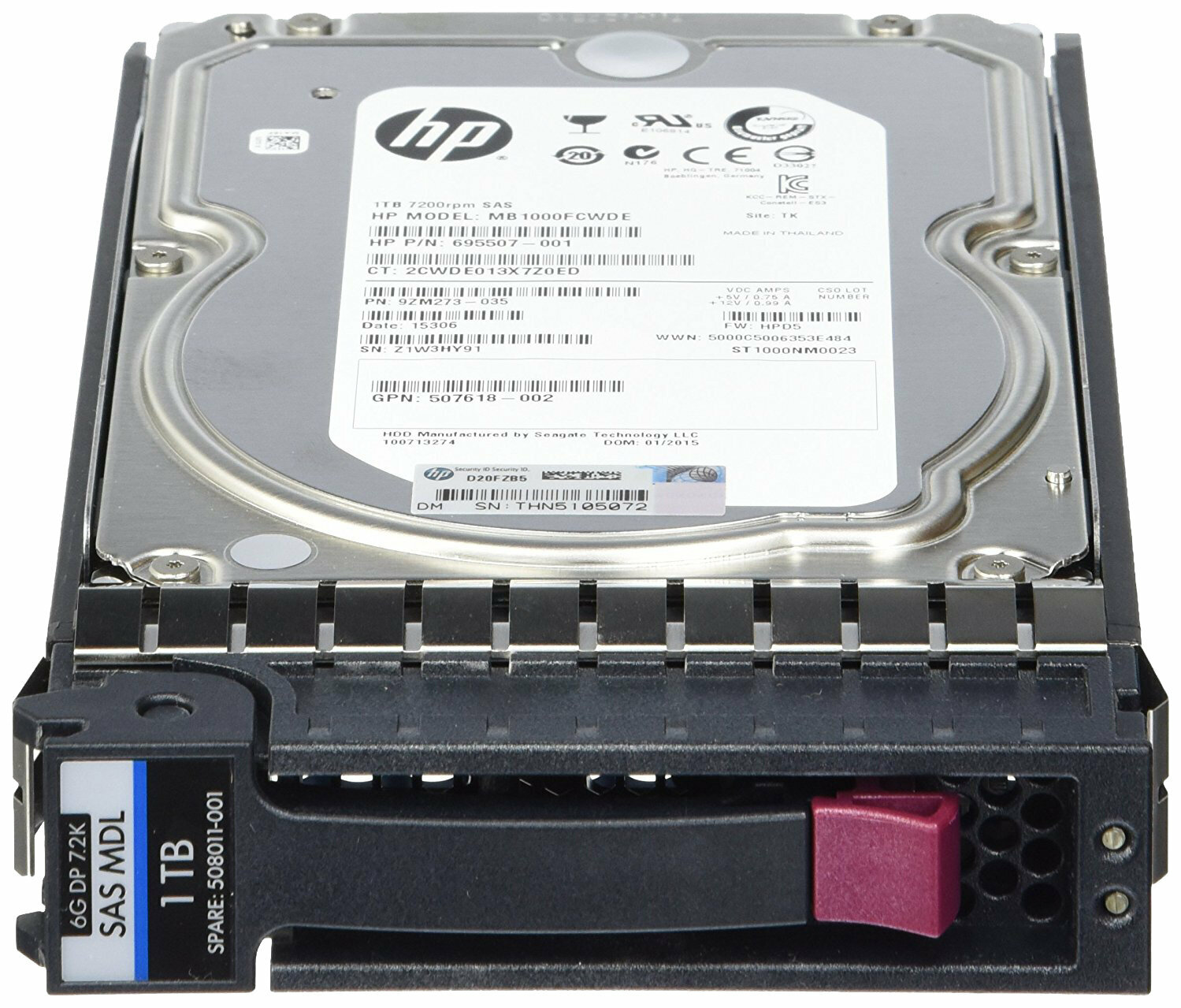 MB1000FCWDE Жесткий диск HP G8-G10 1-TB 6G 7.2K 3.5 SAS SC