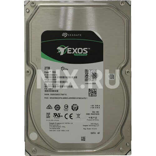 Жесткий диск Seagate Exos 7E8 (ранее Enterprise Capacity 3.5) ST2000NM001A