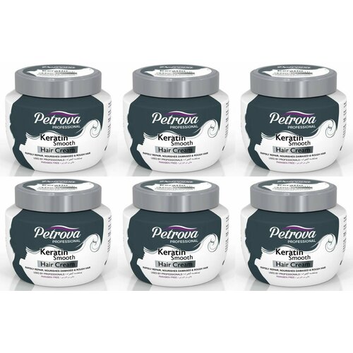 Petrova Крем для волос разглаживающий кератиновый KERATIN SMOOTH Professional 500 мл 6 шт 4246₽