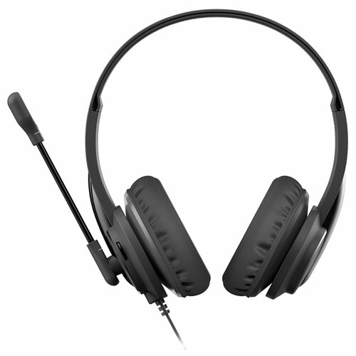 Наушники с микрофоном A4Tech HS-10 2м накладные оголовье (HS-10/3.5MM PLUG/BLACK) черный