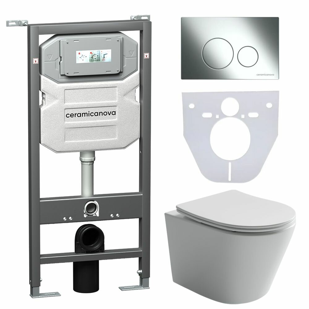 фото Комплект унитаза с инсталляцией Ceramicanova Balearica CN6000_1001M_1000