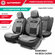 Чехлы Autoprofi Comfort Multi 11 пр. экокожа/велюр черно-т. серые