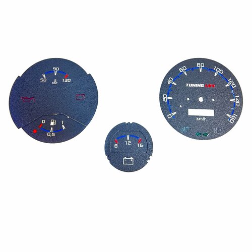 Шкала ВАЗ 2105 под стандартные датчики в стиле Vesta синяя 1850₽
