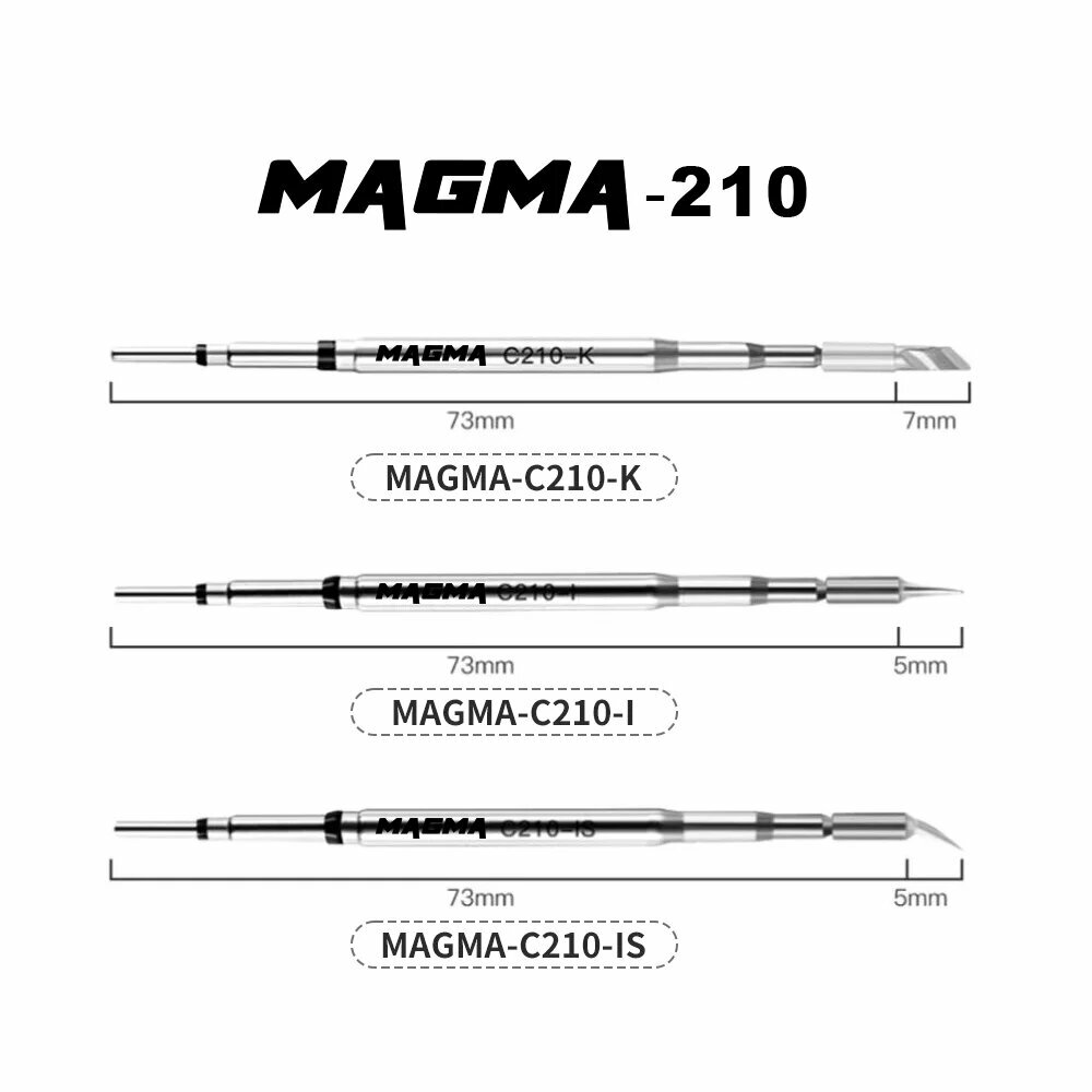 Изображение Паяльные жала MAGMA для паяльных станций JBC Sugon Aifen Aixun, C210-K