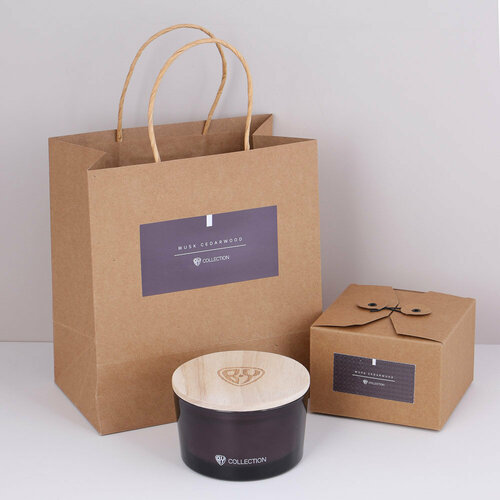 BY Свеча ароматическая в стеклянном подсвечнике 105x105x105 см 235 гр Musk Cedarwood 3382₽