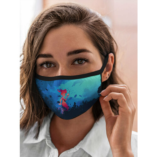 Маска многоразовая защитная Популярные иллюстрации Мифические существа Mermaid Русалочка Z 468₽