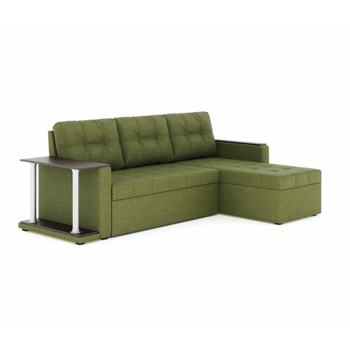 Угловой диван Атланта DE Factory 140х200 рогожка саванна аппл ППУ Дельфин 23490₽