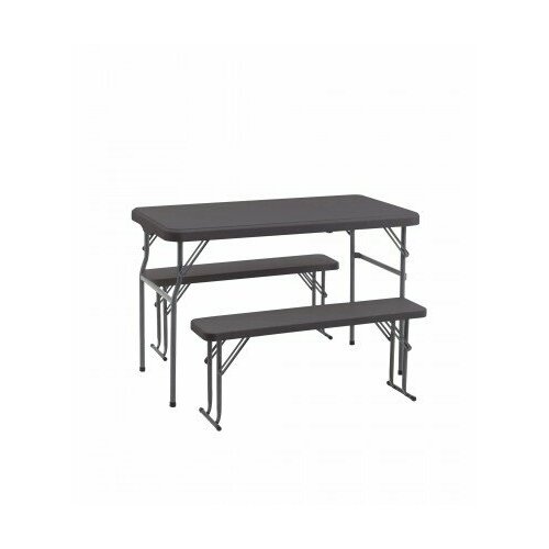 Комплект стола и двух скамеек Кейт коричневый