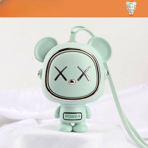 Мини вентилятор на шею Мишка Мятный Носится на шее Беспроводной работает от аккумулятора 79900₽