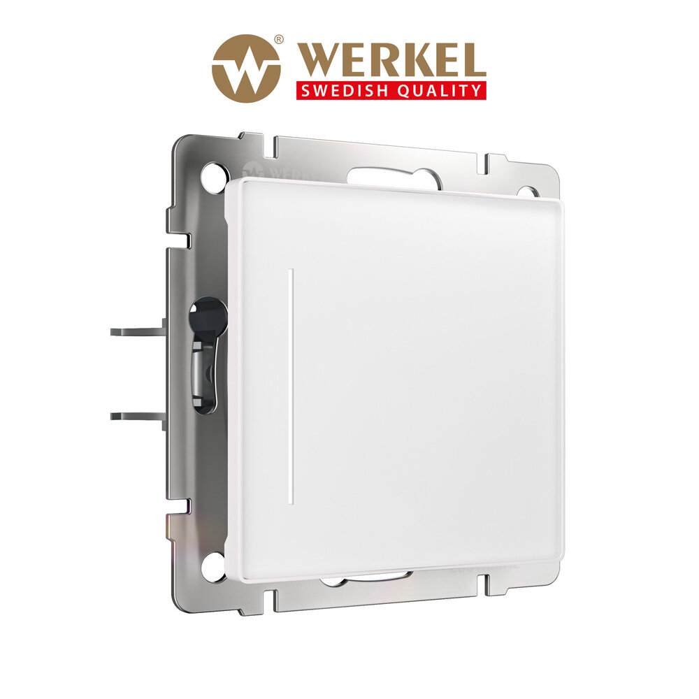 Сенсорный выключатель одноклавишный с подсветкой Werkel W4512001 белый IP20