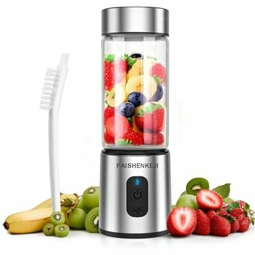 Блендер Smoothie Maker to Go Glass портативный мини-блендер стеклянный контейнер 400 мл миксер для смузи с 6 лезвиями портативный USB-блендер из нержавеющей стали для приготовления соков коктейлей смузи и детского питания 1502400₽