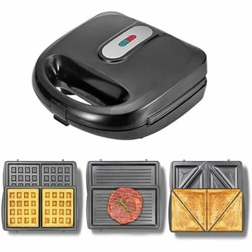 Вафельница легкая вафельница в форме сердца с 3 пластинами для гриля компактная вафельница в форме сердца мощностью 750 Вт вафельница двойная вафельница для арахиса фундука и печенья черная 1750500₽