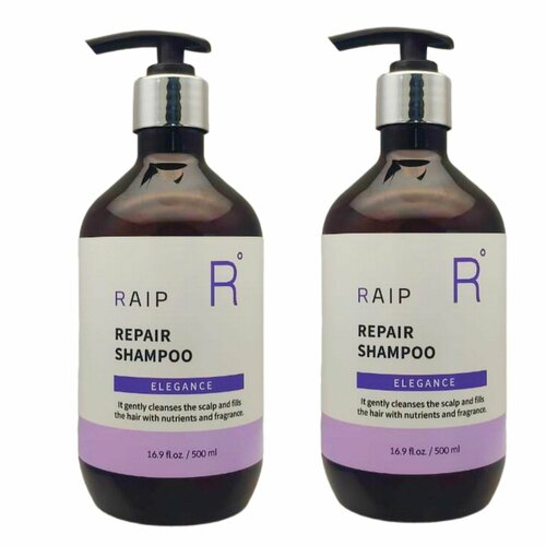 RAIP Шампунь для волос Repair Shampoo Elegance восстанавливающий 500 мл 2 шт 2672₽