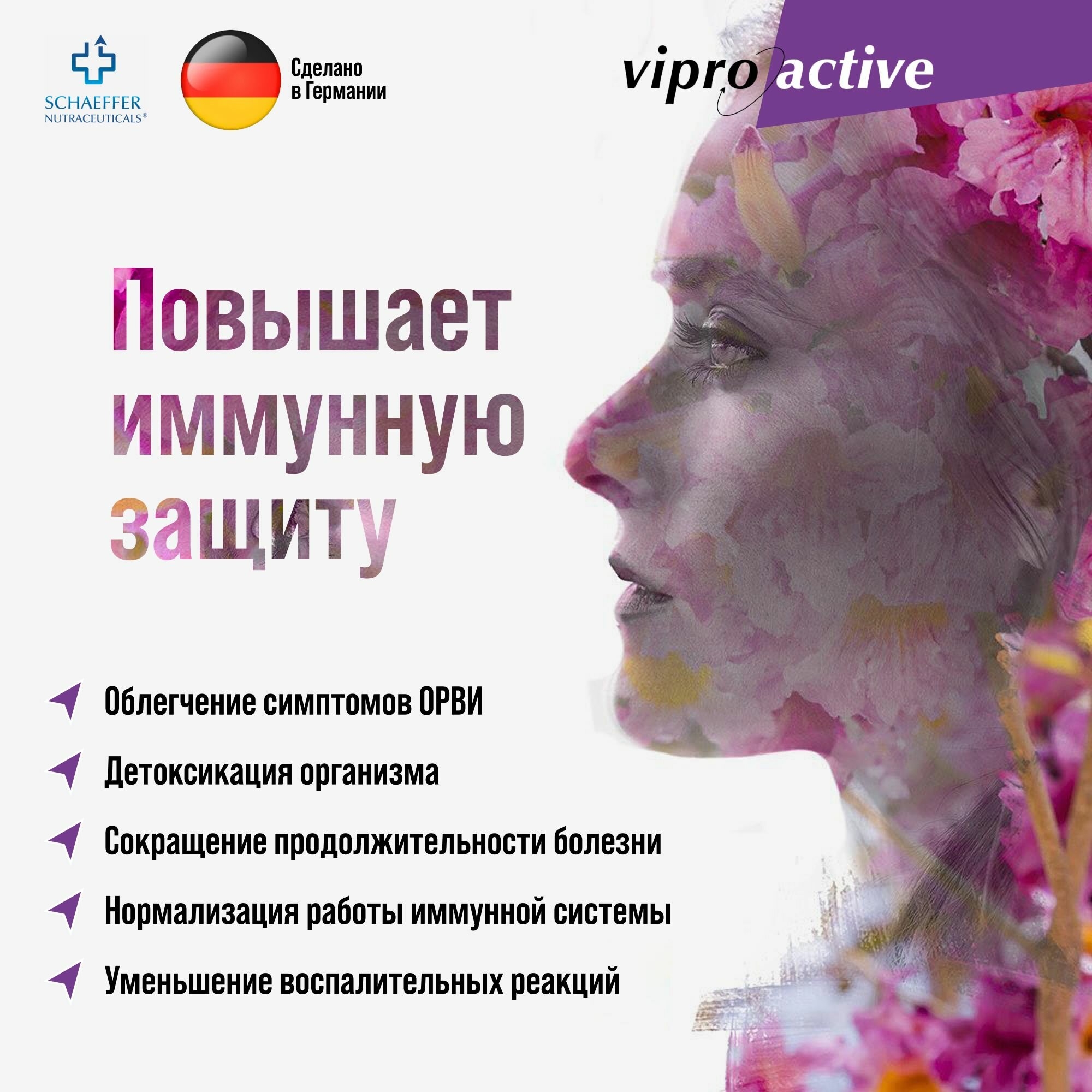 Випроактив Антивир-випро - БАД от гриппа и простуды, 60 капсул — фото 1