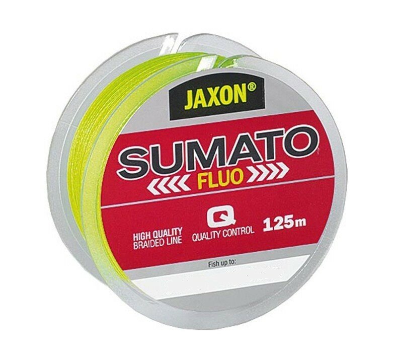 Плетеный шнур для спиннинга Jaxon Sumato 4x 125 м желтый 0.25 мм 28 кг