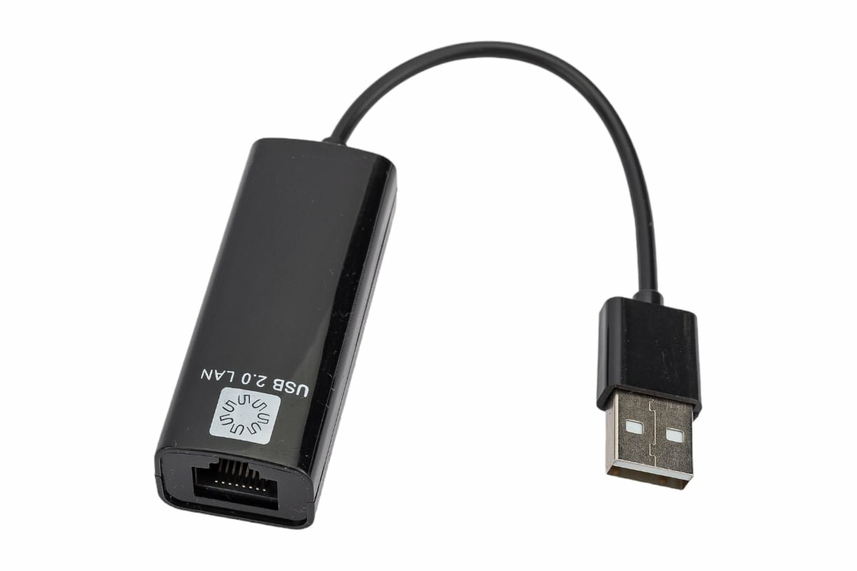 5Bites Сетевая карта USB2.0, RJ45 100мегабит, черный, 10см UA2-45-02BK