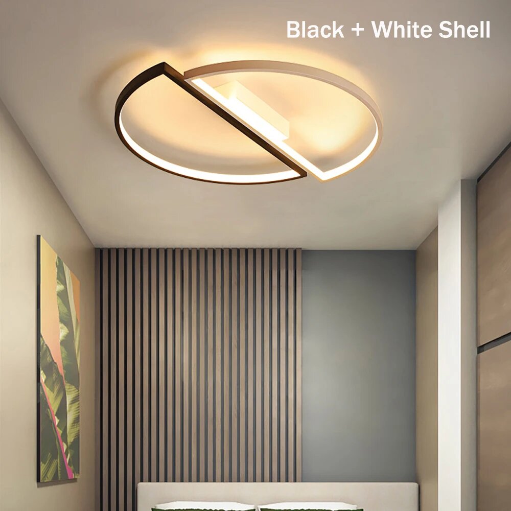 Потолочный светильник XUNATA LED 42/52 Вт, 52W, White Black Shell, Warm White
