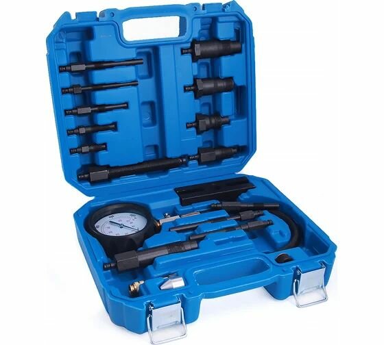 Компрессометр Car-Tool CT-H001, для дизельного двигателя, стрелочный, синий
