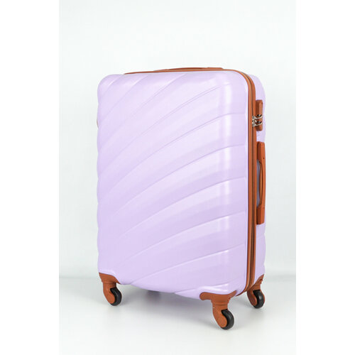 Чемодан , 67 л, размер M, коричневый, фиолетовый